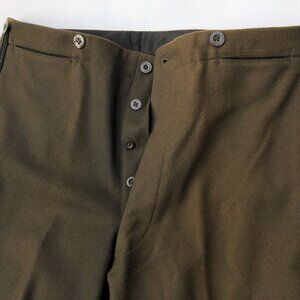 Antique 1900s Edwardian Wool Tuxedo Suit Pant Button Fly